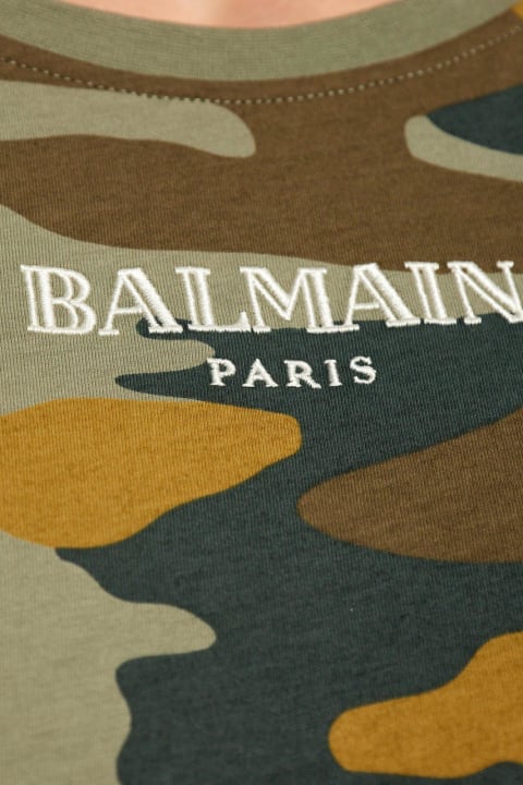 Topwear for Men Balmain Camouflage Vintage T-shirt