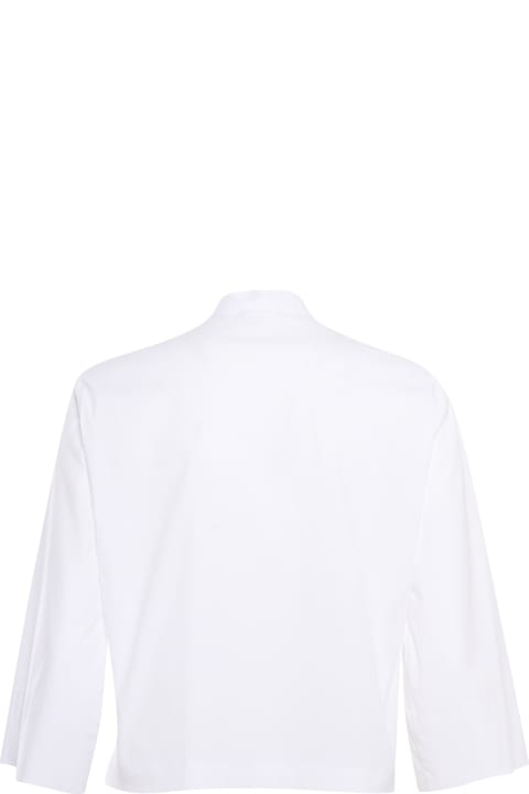 Mazzarelli Topwear for Women Mazzarelli White Cropped Shirt