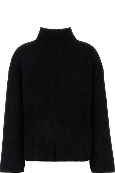 Loulou Studio سترات صوف وبدل رياضية لـ السيدات Loulou Studio Black Cashmere Ines Sweater