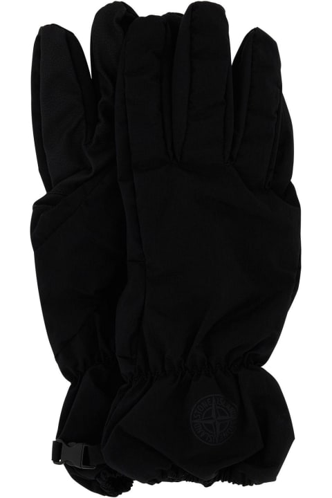 Stone Island Gloves for Men Stone Island Black Nylon Gloves