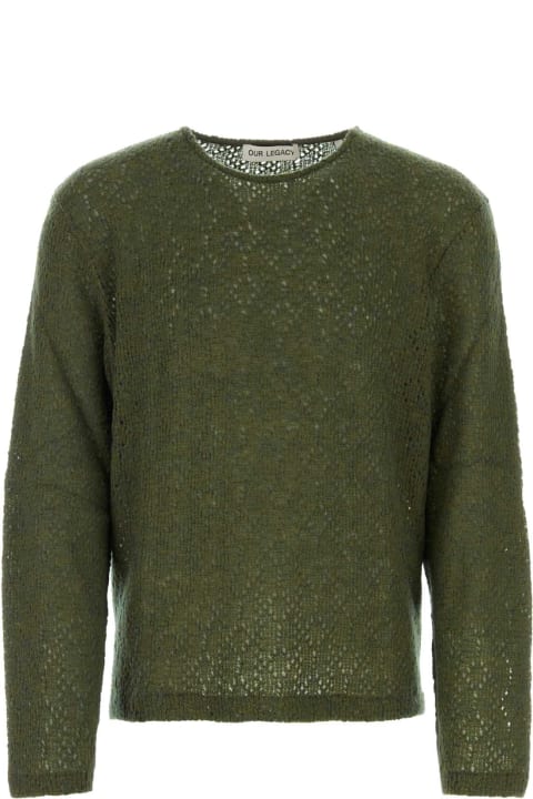 Our Legacy Sweaters for Men Our Legacy Military Green Acrylic Blend Sweater