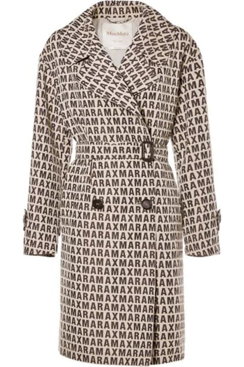 Max Mara The Cube Coats & Jackets for Women Max Mara The Cube All-over Patterned Belted Coat
