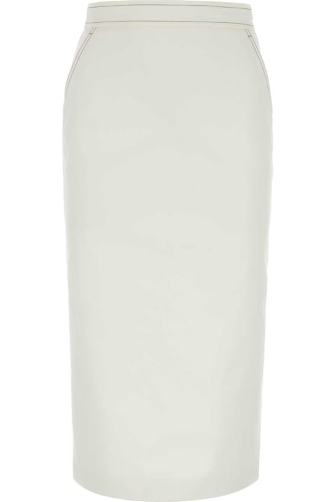 Max Mara Clothing for Women Max Mara White Denim Zulia Skirt