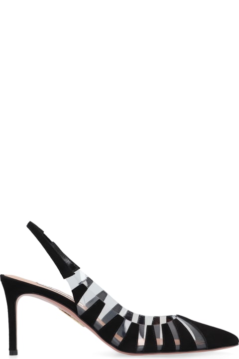 Homeware Aquazzura Pvc And Leather Slingback Sandals Hot Rumor