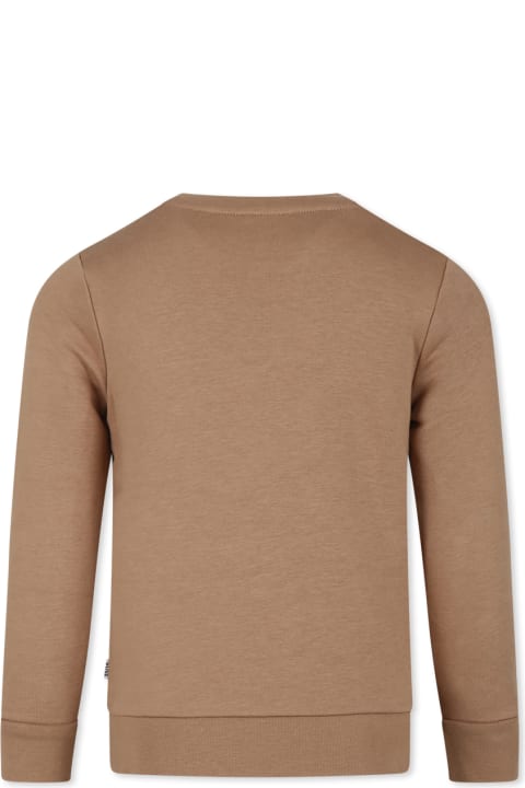 Homeware Hugo Boss Beige Sweatshirt For Boy With Logo