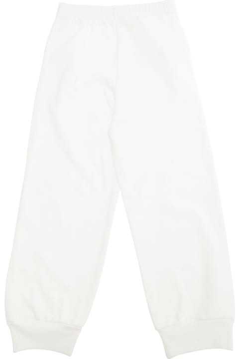 Homeware Marni White Pants With Logo On The Leg In Cotton Boy