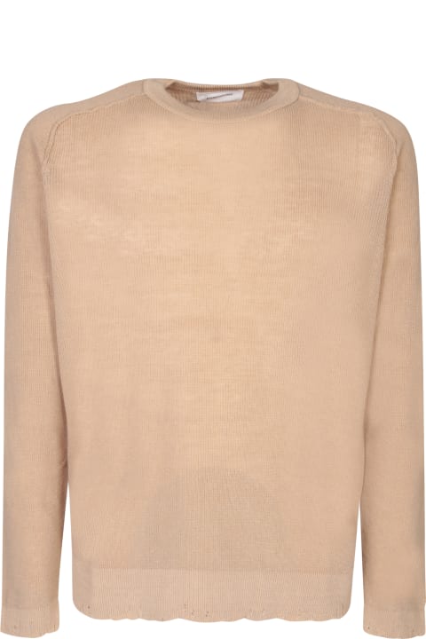 Atomo Factory Fleeces & Tracksuits for Men Atomo Factory Beige Linen And Cotton Sweater