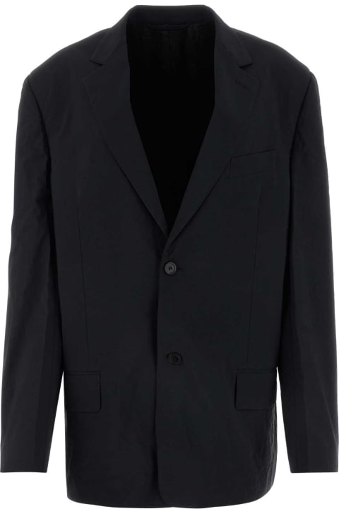 Coats & Jackets for Women Balenciaga Black Nylon Oversize Blazer