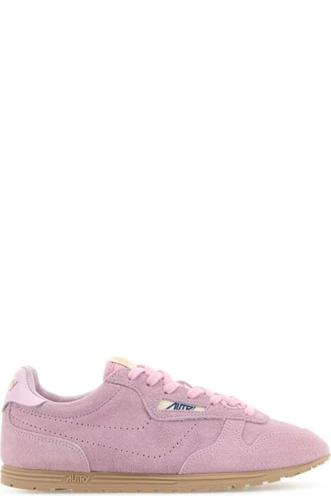 Autry for Women Autry Pink Suede Windspin Sneakers