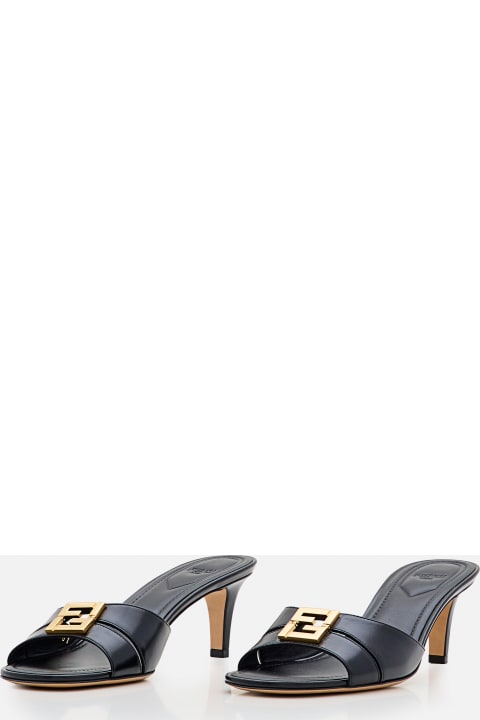 Sandals for Women Fendi Slide Patent Leather Heels