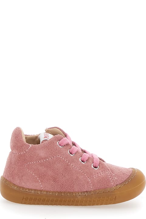 Homeware Pom d'Api Pink Sneaker With Logo Printed On The Tongue In Rubber Girl