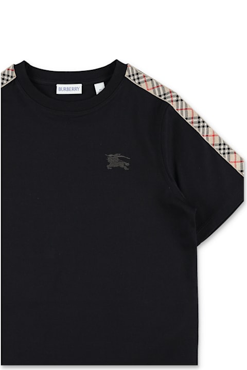 Homeware Burberry Kid - Burberry Cotton T-shirt With Check Trim