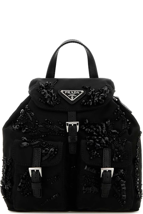 ウィメンズ Pradaのバッグ Prada Black Nylon Mini Backpack