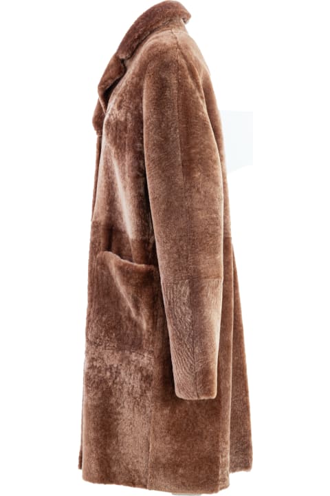 Reversible sheepskin coat