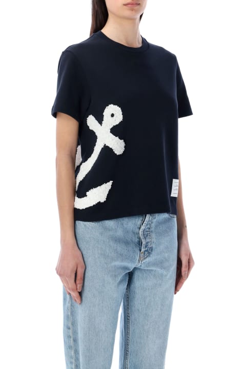 Thom Browne for Women Thom Browne Boucle Embroidery Tshirt