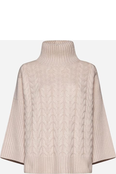 Okra Cable-knit Cashmere Sweater