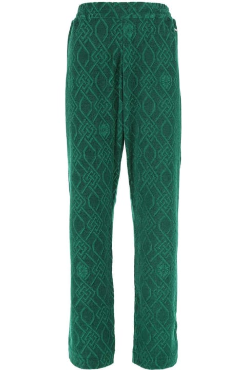 Koché Pants & Shorts for Women Koché Dark Green Terry Fabric Joggers