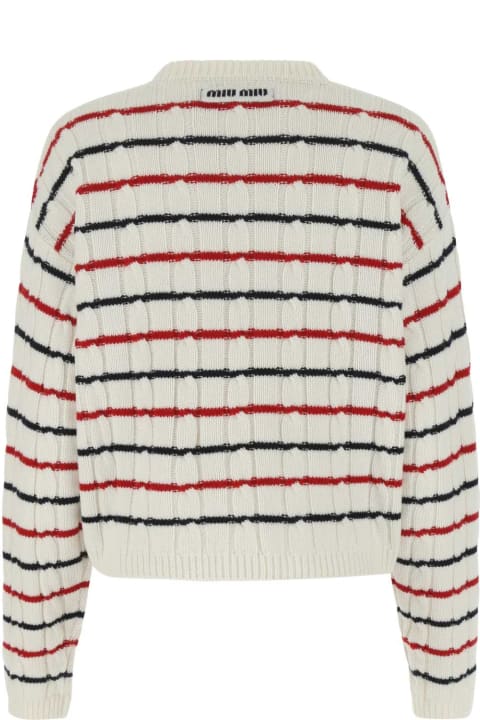 Miu Miu Sweaters for Women Miu Miu Embroidered Cashmere Oversize Sweater