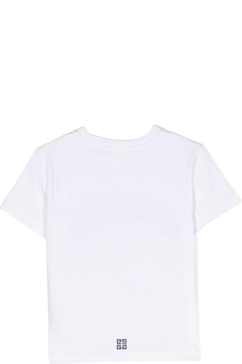 Givenchy Kids Givenchy White T-shirt With Arched Logo
