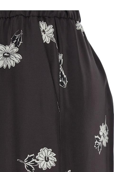 Parosh for Men Parosh Multicolor Pants With Elastic Waist And All-over Floral Motif In Fabric Woman