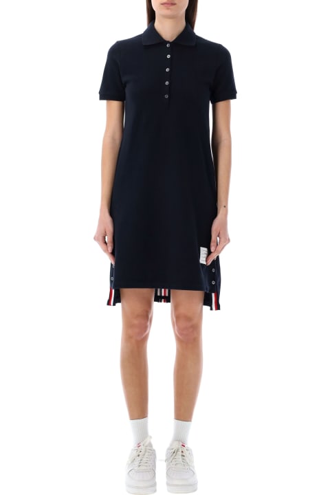 Fashion for Women Thom Browne Classic Pique Stripe Polo Mini Dress