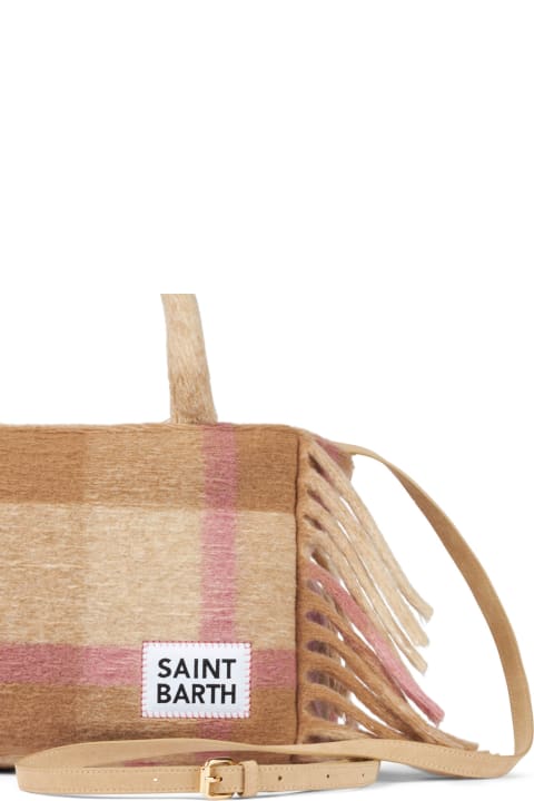 Homeware MC2 Saint Barth Colette Blanket Handbag With Tartan Print
