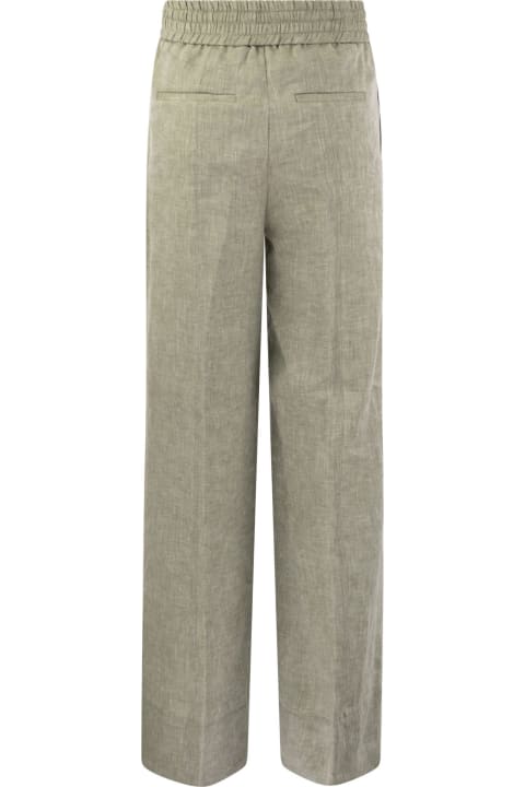 Peserico for Women Peserico Loose-fitting Trousers In Lightweight Pure Linen Canvas