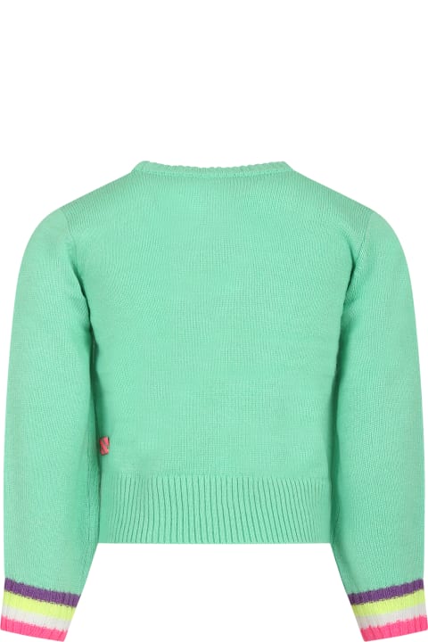 Billieblush Topwear for Girls Billieblush Green Sweater For Girl