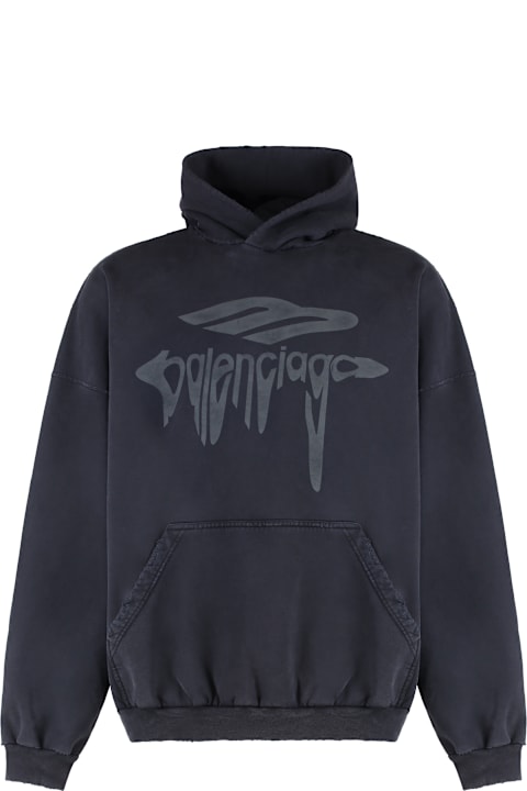 パーカー・フーディ BALENCIAGA Charcoal cotton sweatshirt (803265TRVS9 1013) パーカー・フーディ BALENCIAGA Charcoal cotton sweatshirt