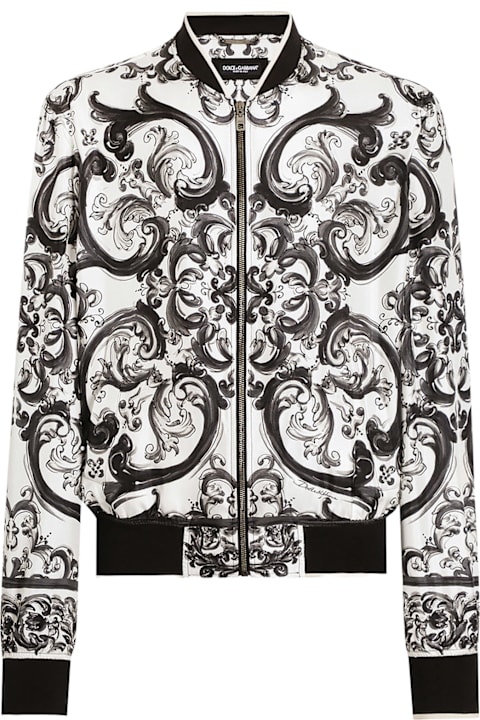 Homeware Dolce & Gabbana Silk Jacket With Maiolica Print