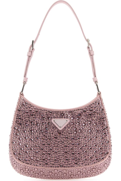 Bags Sale for Women Prada Embellished Satin Cleo Handbag