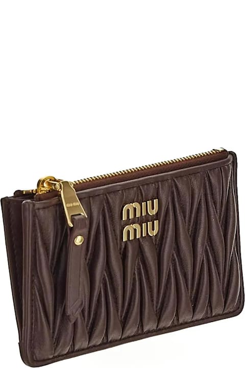 Miu Miu Accessories for Women Miu Miu Logo Zipped Wallet