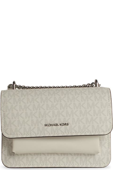 MICHAEL Michael Kors Shoulder Bags for Women MICHAEL Michael Kors 'claire' White Leather Crossbody Bag