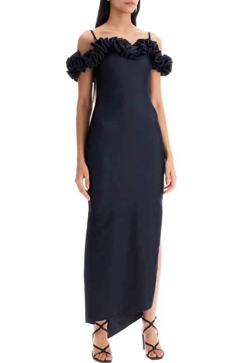 Homeware Coperni Long Black Dress With Ruffles