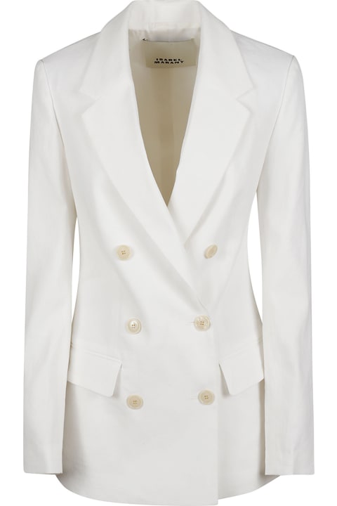 Coats & Jackets for Women Isabel Marant Double Breasted Blazer With Golden Buttons