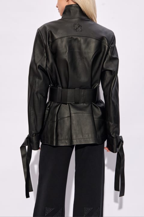 Coats & Jackets for Women Off-White Leather Jacket