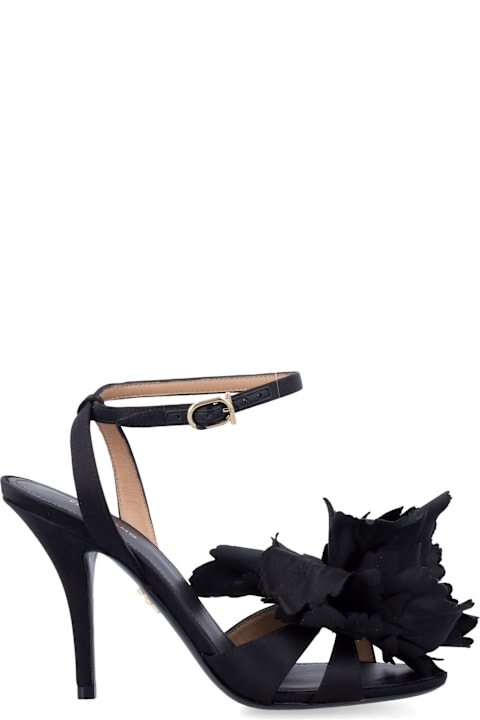 Ferragamo Satin Flower Sandal