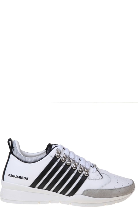 メンズ Dsquared2のスニーカー Dsquared2 Legendary Sneakers In Black And White Leather