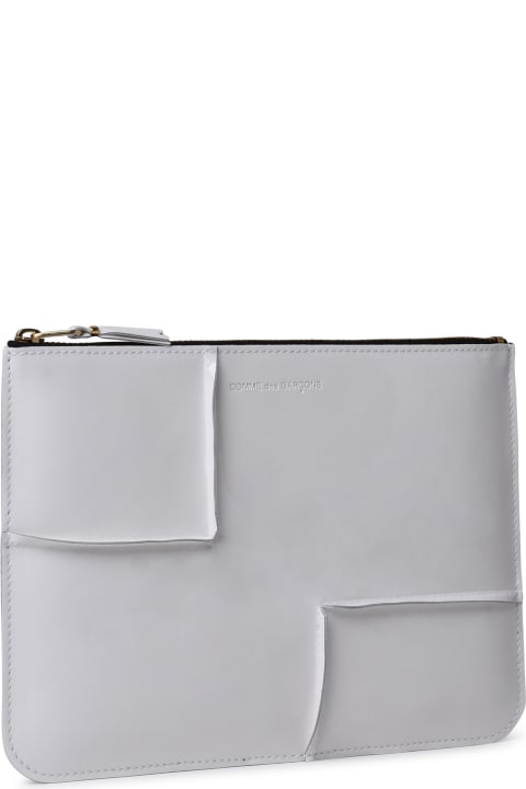 Comme des Garçons Wallet for Women Comme des Garçons Wallet 'medley' White Leather Packet