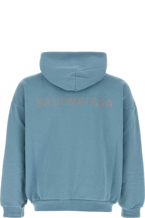 Fashion for Men Balenciaga Light-blue Cotton Sweatshirt