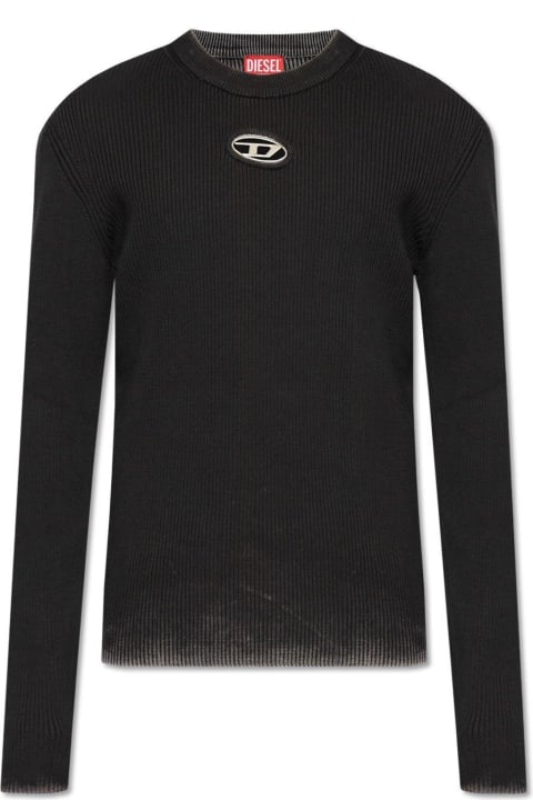 Diesel Sweaters for Men Diesel Oval D Cut-out Ribbed Top