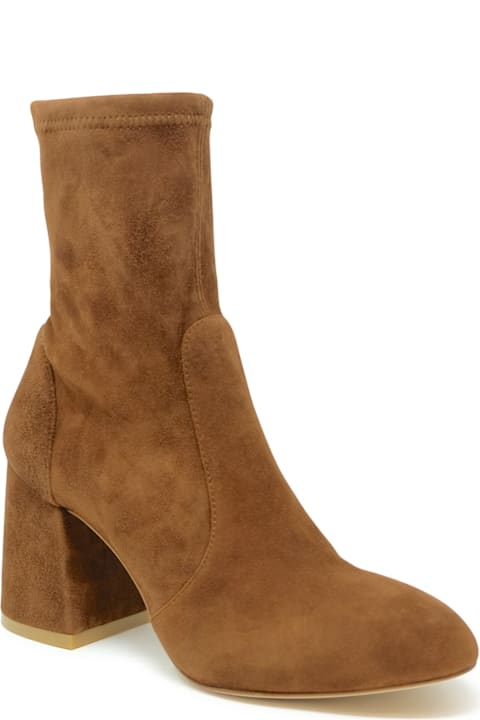أدوات منزلية Stuart Weitzman Stuart Weitzman E Suede Flareblock 85 Stretch Bootie