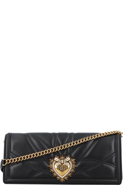 Miu Miu Pochette Matelassé In Lambskin in Black