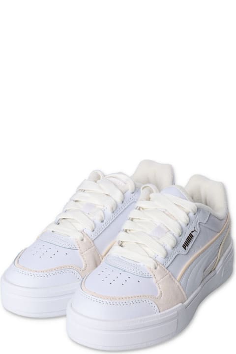 Shoes for Girls Puma Puma Sneakers Bianche In Pelle Bambina