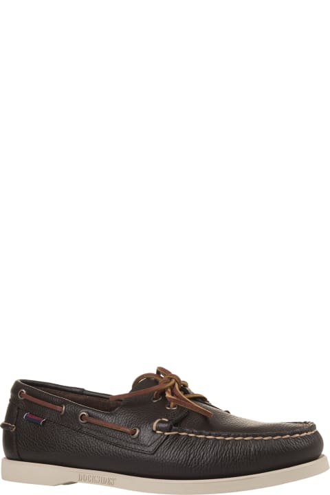 Loafers & Boat Shoes for Men Sebago Portland Loafers In Dark Brown Grained Leather