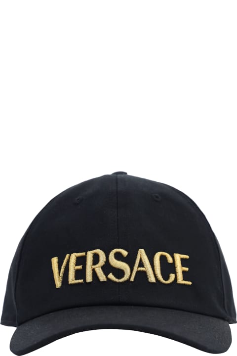 Hats for Men Versace Black Cotton Hat