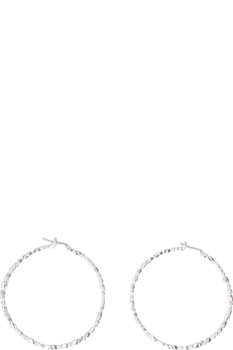 Rice Silver Hoop Earrings