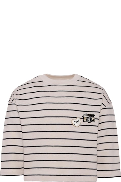 Homeware Bonpoint Ivory Sweatshirt For Girl With Camera