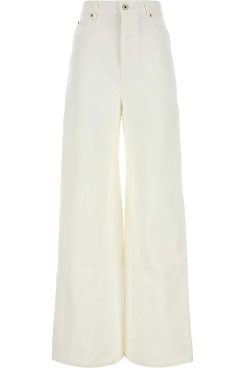 Jeans for Women Loewe White Denim Wide-leg Pant