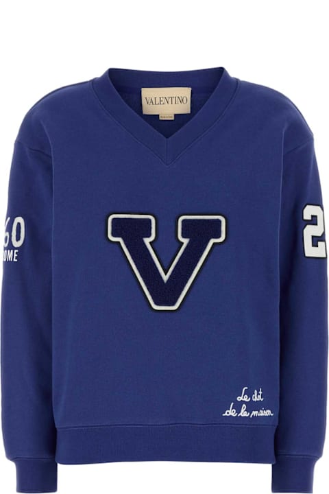 Homeware Valentino Garavani Blue Cotton Sweatshirt